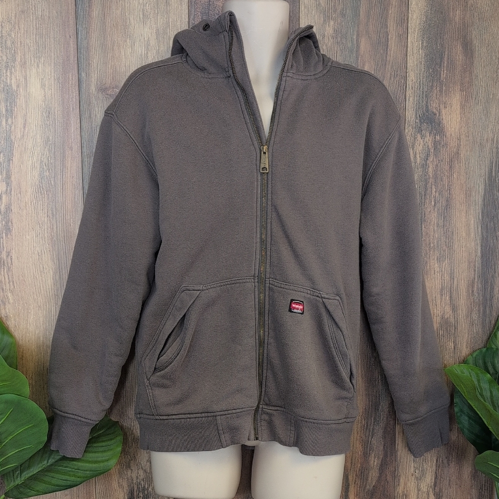 Wrangler Workwear Gray Full-Zip Hoodie Jacket S            P305